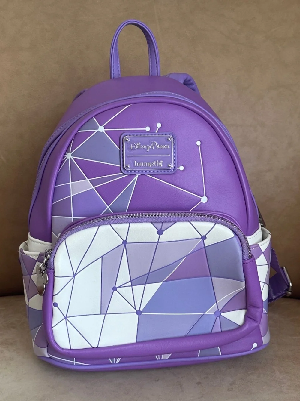 Disney Parks Loungefly Magic Kingdom Purple Wall Mini Backpack Vacation Travel
